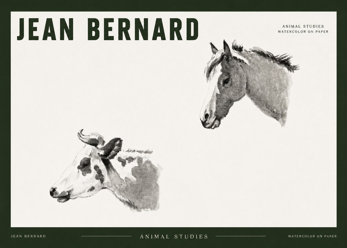 Jean Bernard Animal Studies No2 - Plakat