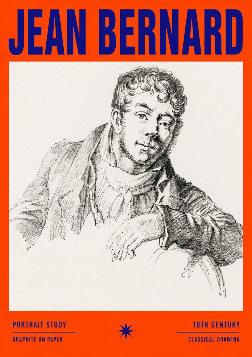 Jean Bernard French Portrait Study No3 - Plakat