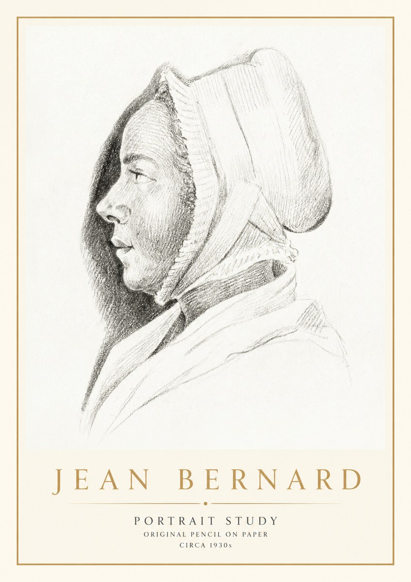 Jean Bernard Portrait Study VI No1 - Plakat