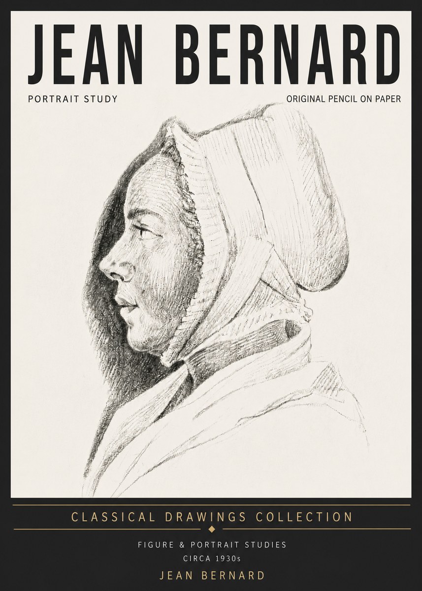 Jean Bernard Portrait Study VI No5 - Plakat