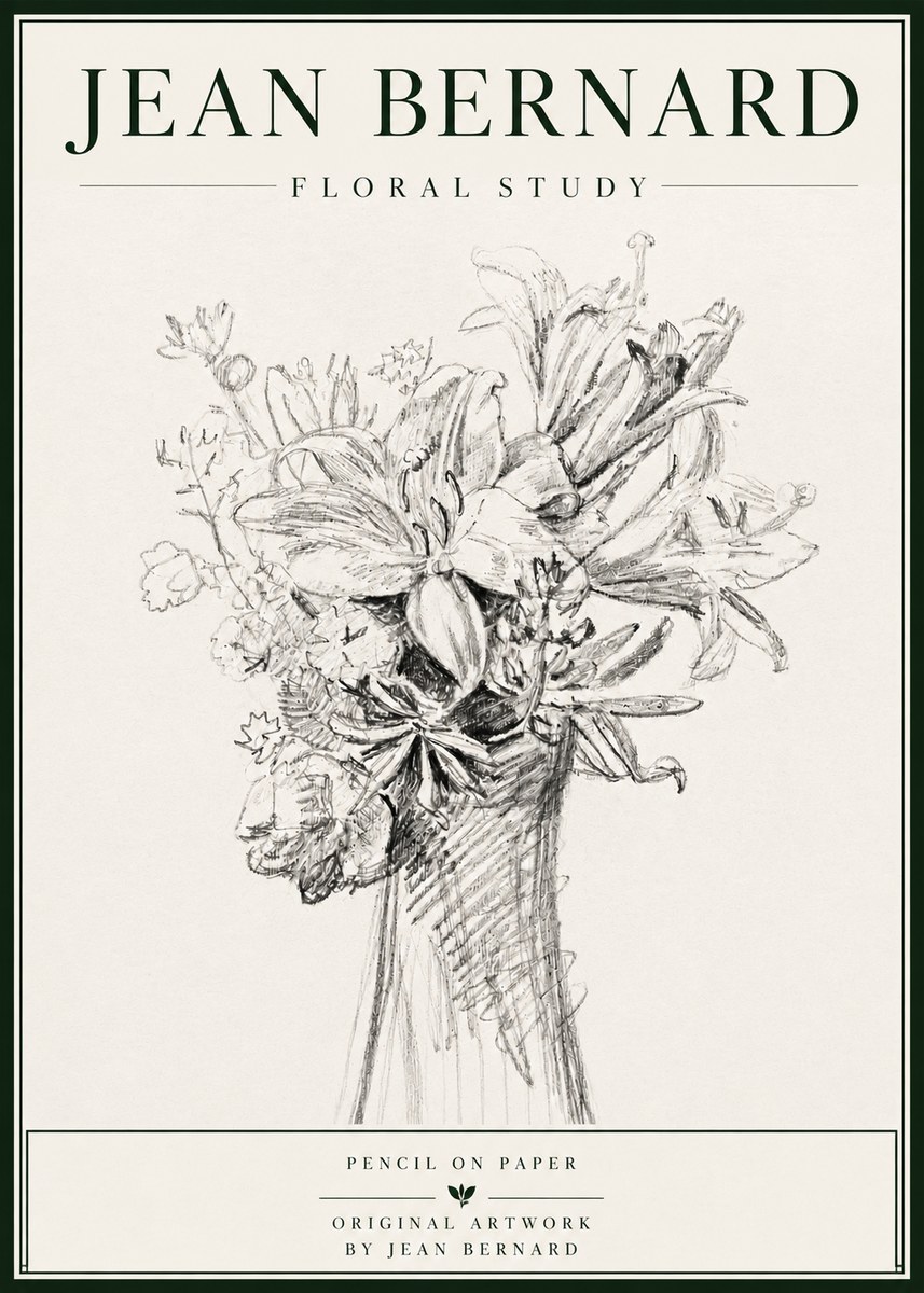 Jean Bernard Bouquet of Lilies No6 - Plakat