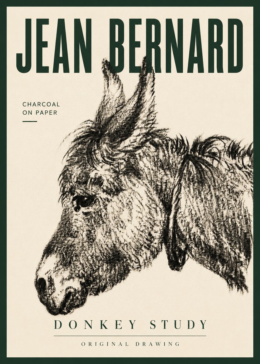 Jean Bernard Donkey Study III No6 - Plakat