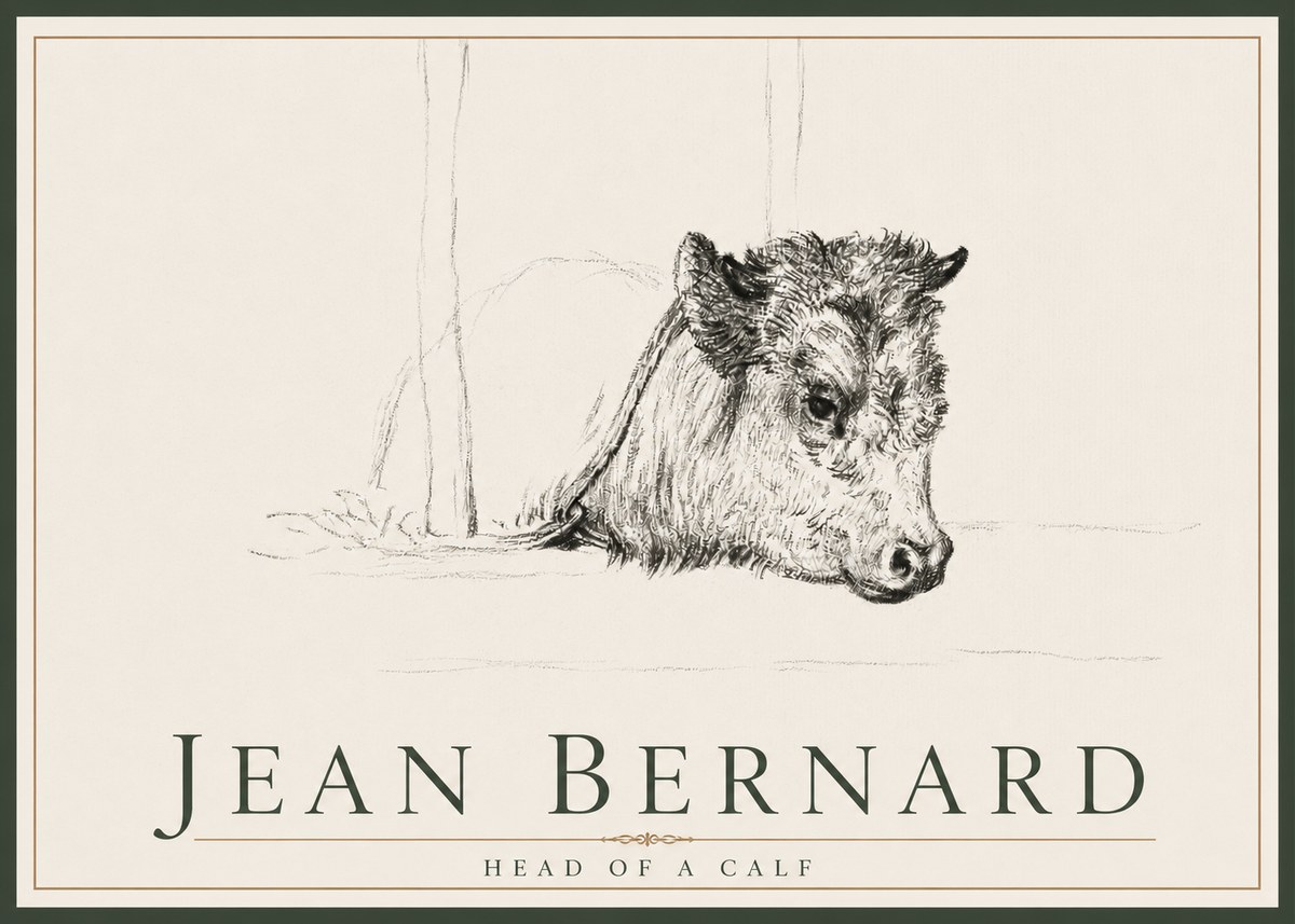 Jean Bernard Study of a Calf I No4 - Plakat
