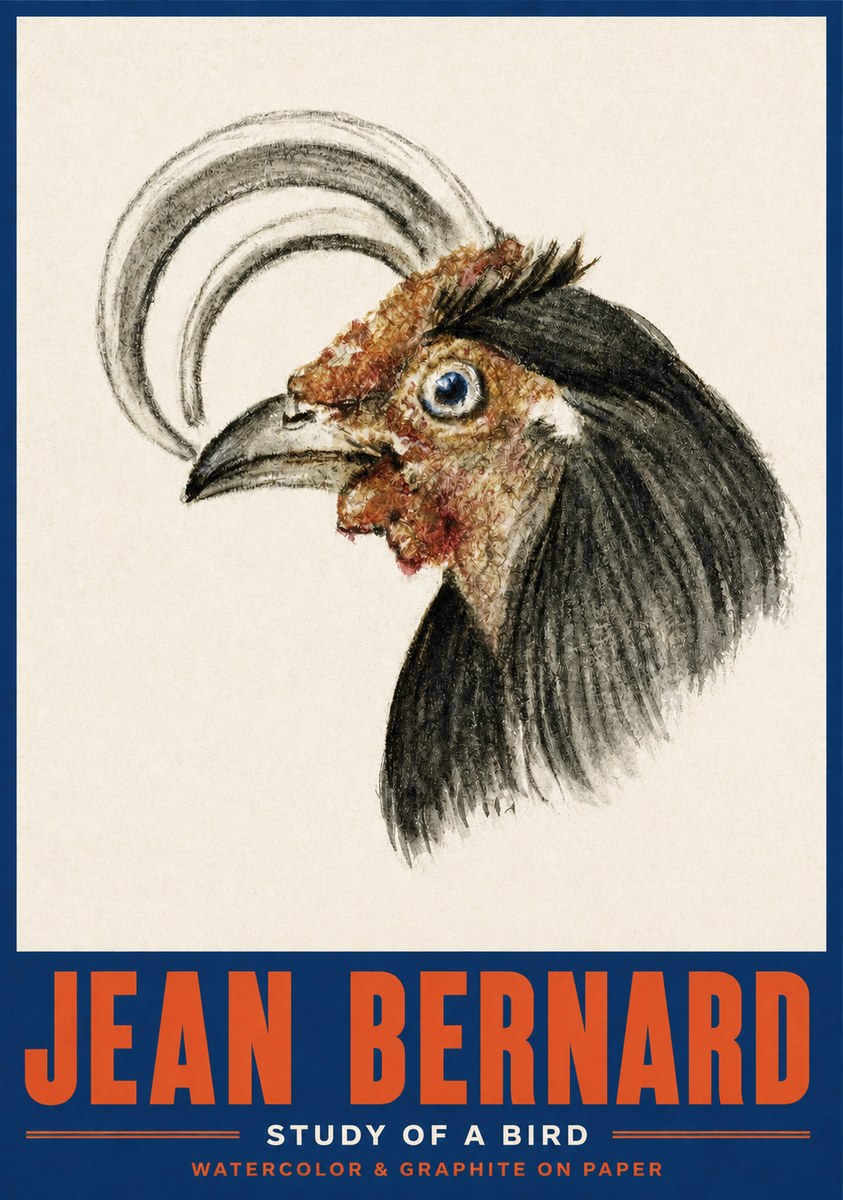Jean Bernard Rooster Study No4 - Plakat