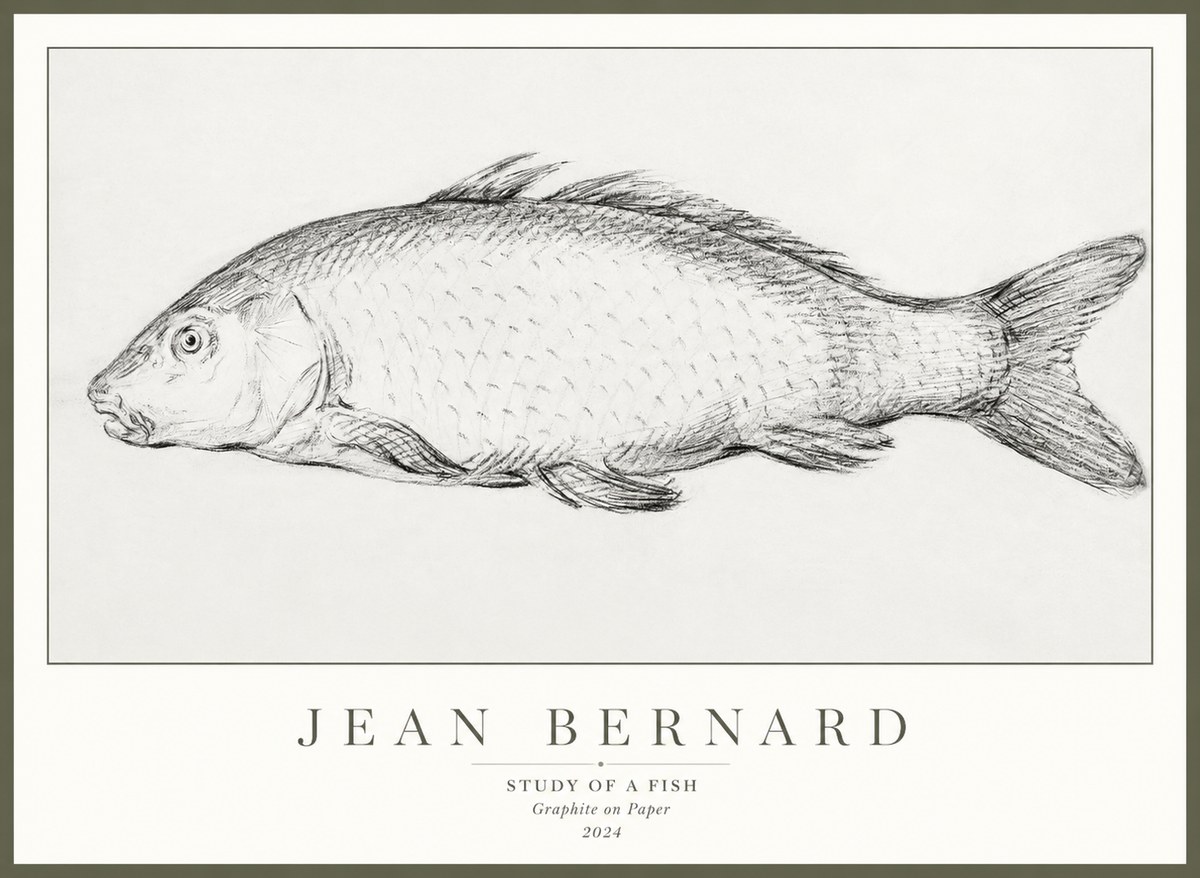 Jean Bernard Study of a Fish III No3 - Plakat