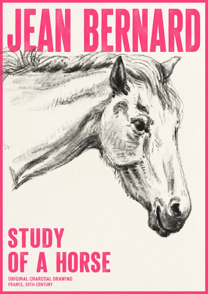 Jean Bernard Study of a Horse VIII No6 - Plakat