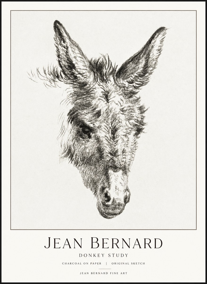 Jean Bernard Donkey Study IV No3 - Plakat