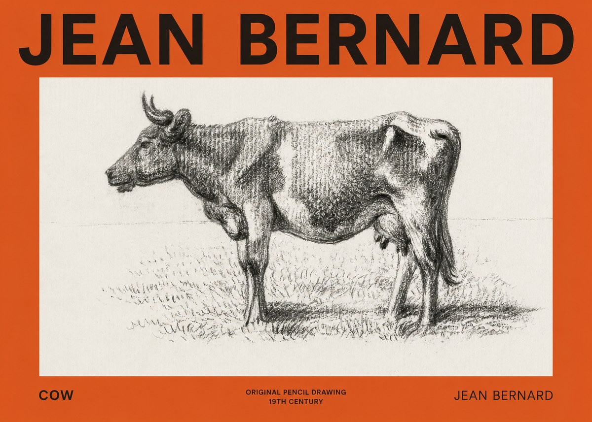 Jean Bernard Cow I No2 - Plakat