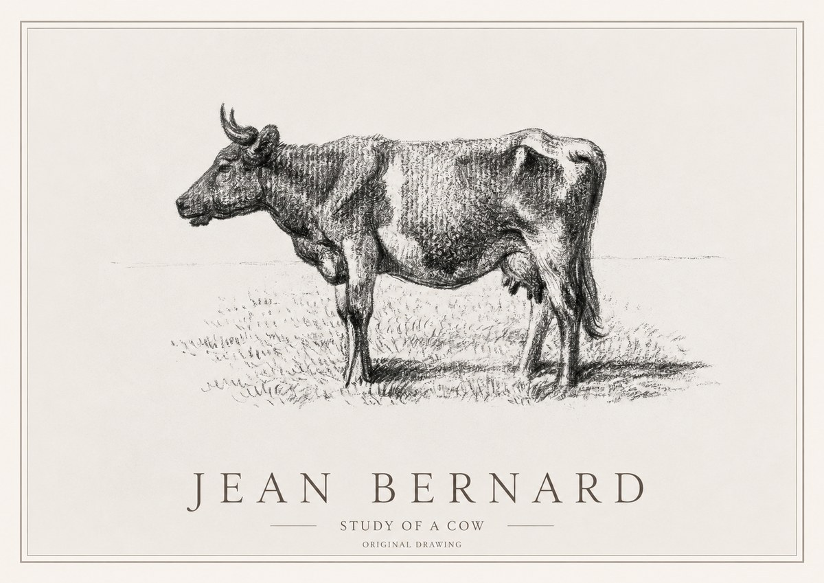 Jean Bernard Cow I No3 - Plakat