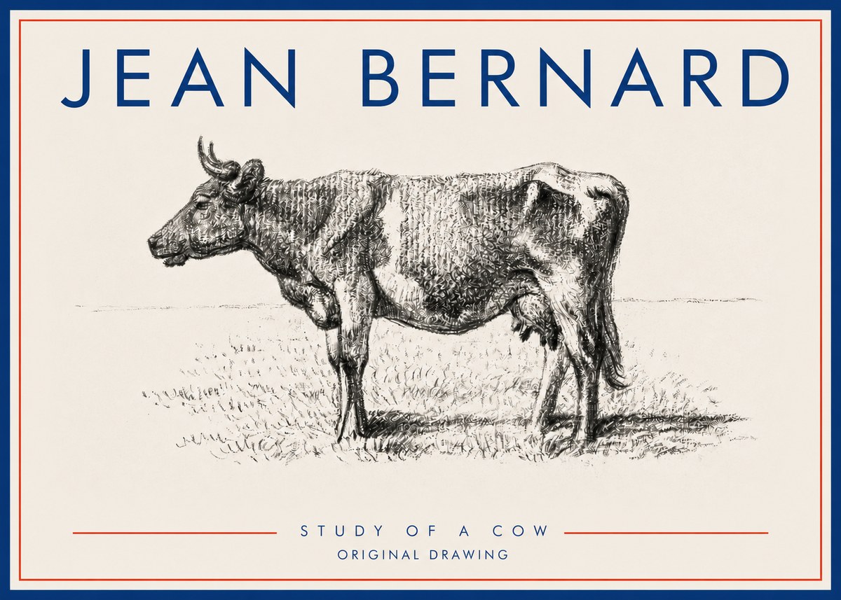 Jean Bernard Cow I No5 - Plakat