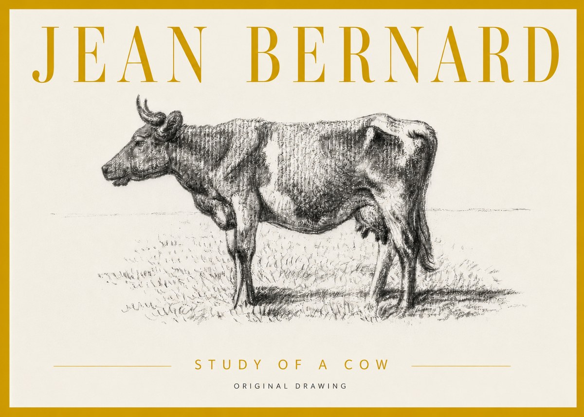 Jean Bernard Cow I No6 - Plakat