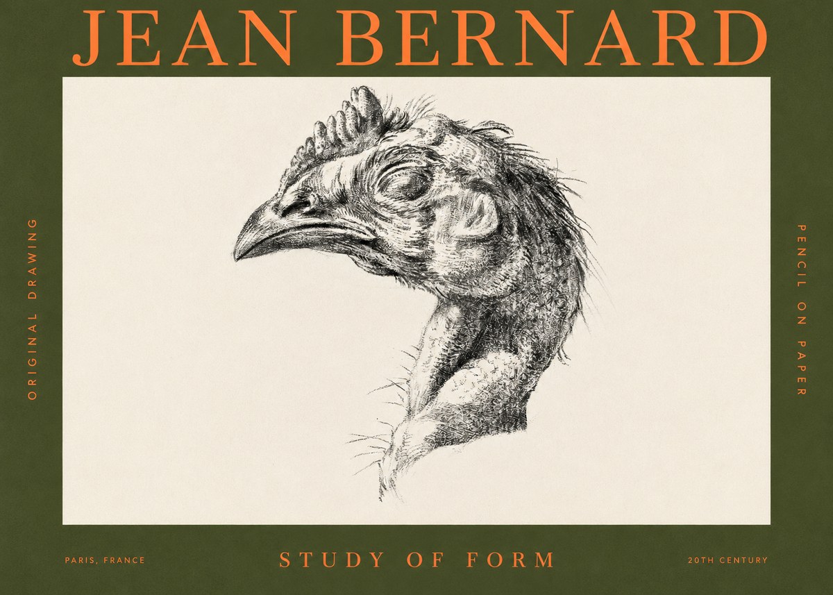 Jean Bernard Study of Form II No2 - Plakat