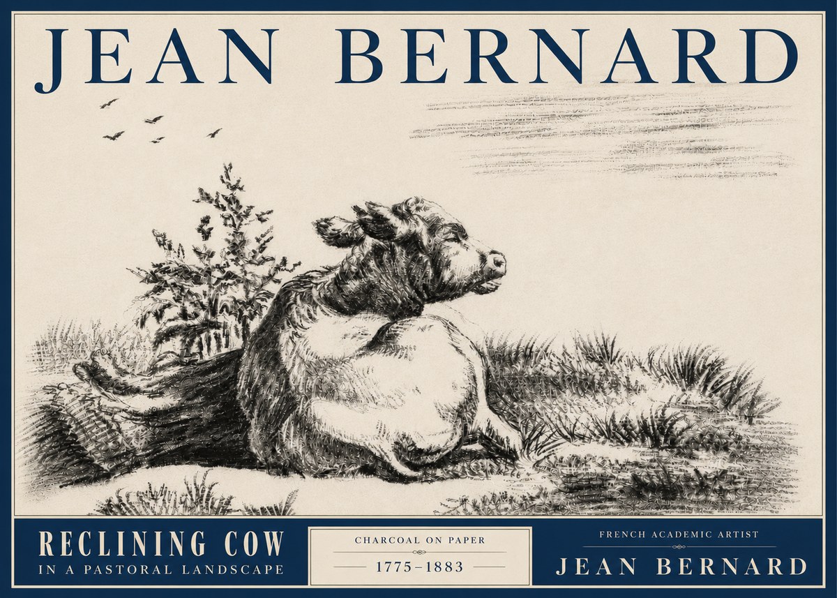 Jean Bernard Study of a Calf III No5 - Plakat