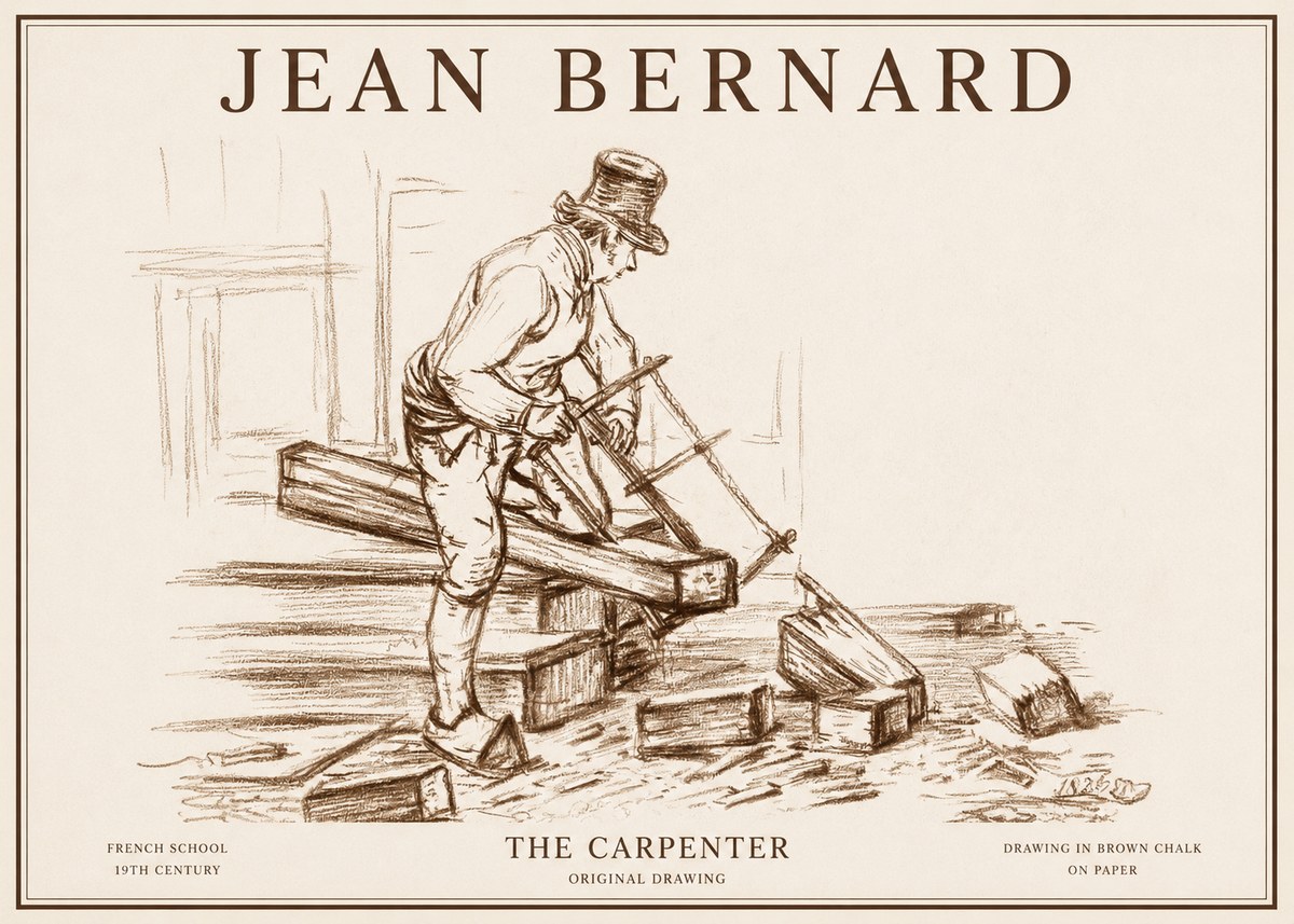 Jean Bernard The Carpenter No1 - Plakat