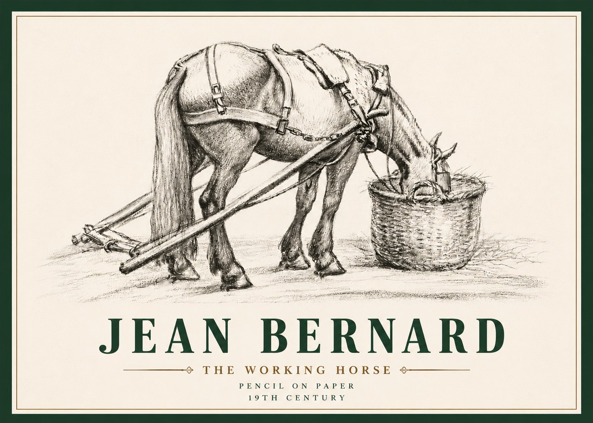 Jean Bernard The Working Horse No6 - Plakat