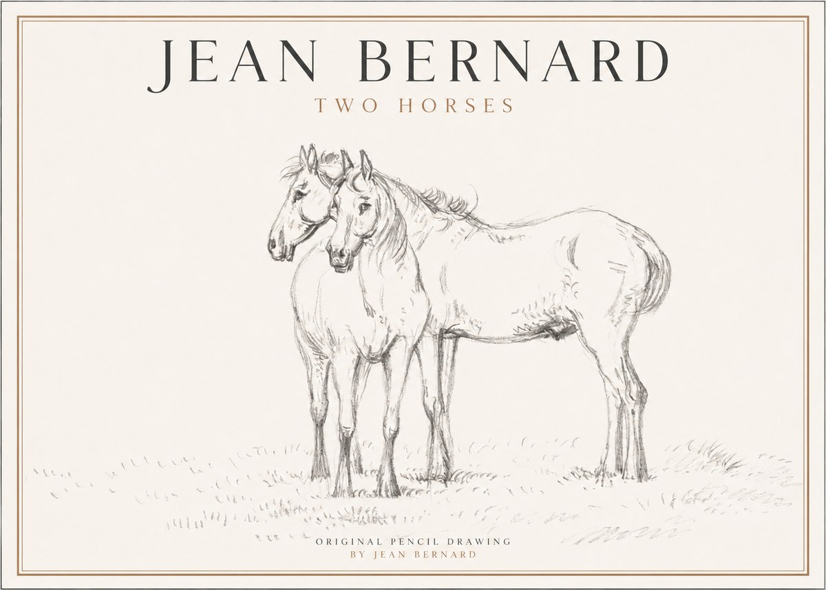Jean Bernard Two Horses I No1 - Plakat