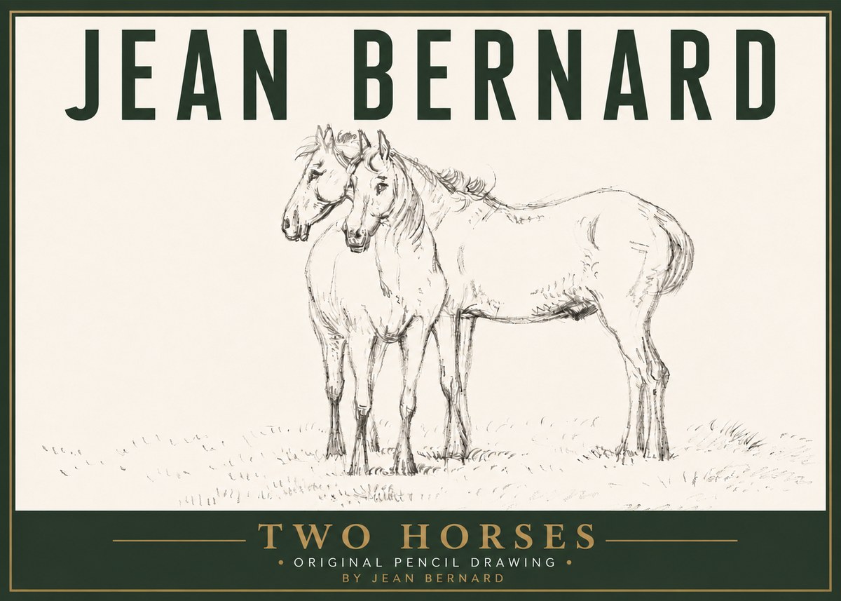 Jean Bernard Two Horses I No5 - Plakat