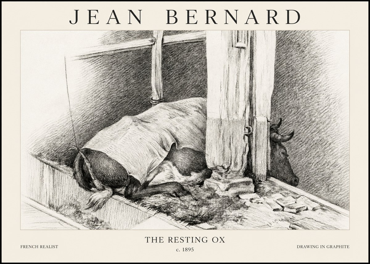 Jean Bernard The Resting Ox No1 - Plakat