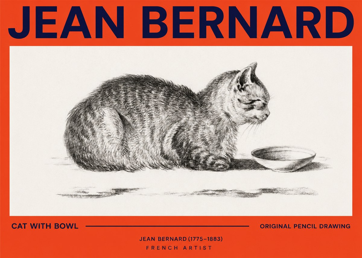 Jean Bernard The Cat No3 - Plakat