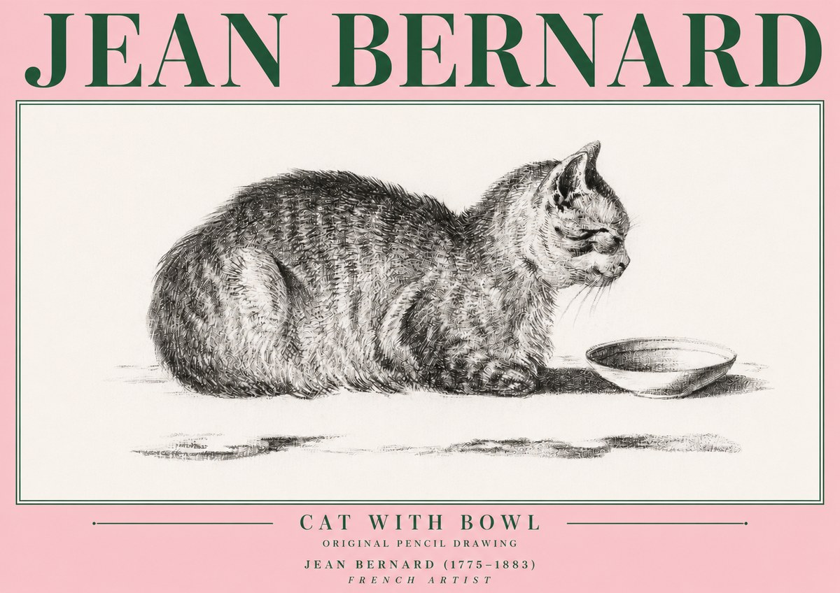 Jean Bernard The Cat No4 - Plakat