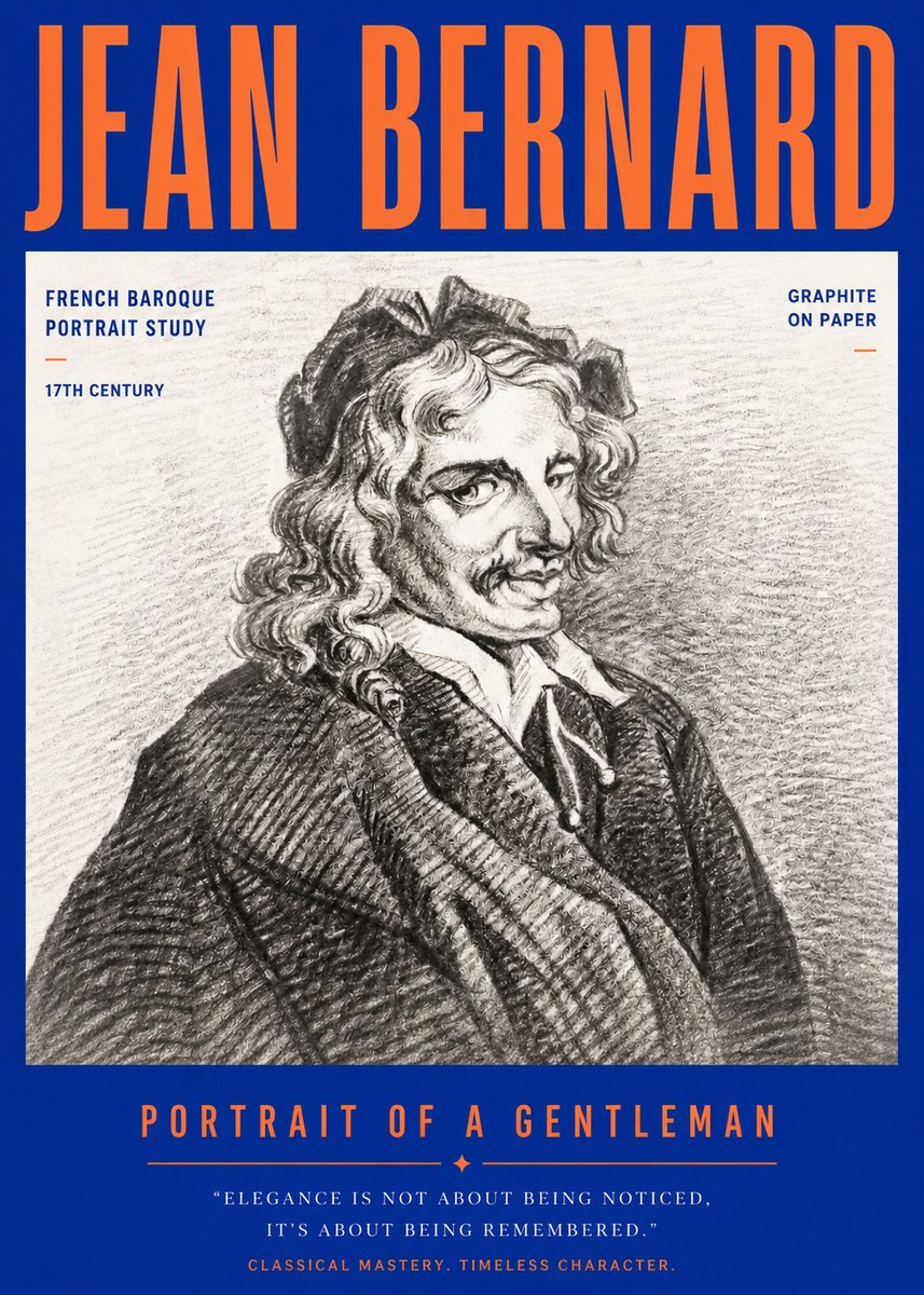 Jean Bernard Portrait of a Gentleman II No3 - Plakat