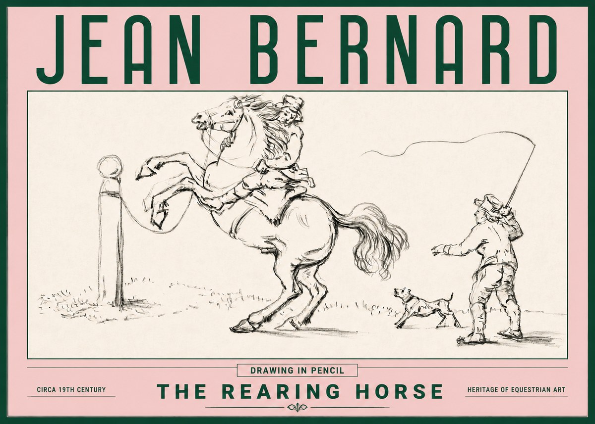 Jean Bernard The Rearing Horse I No4 - Plakat