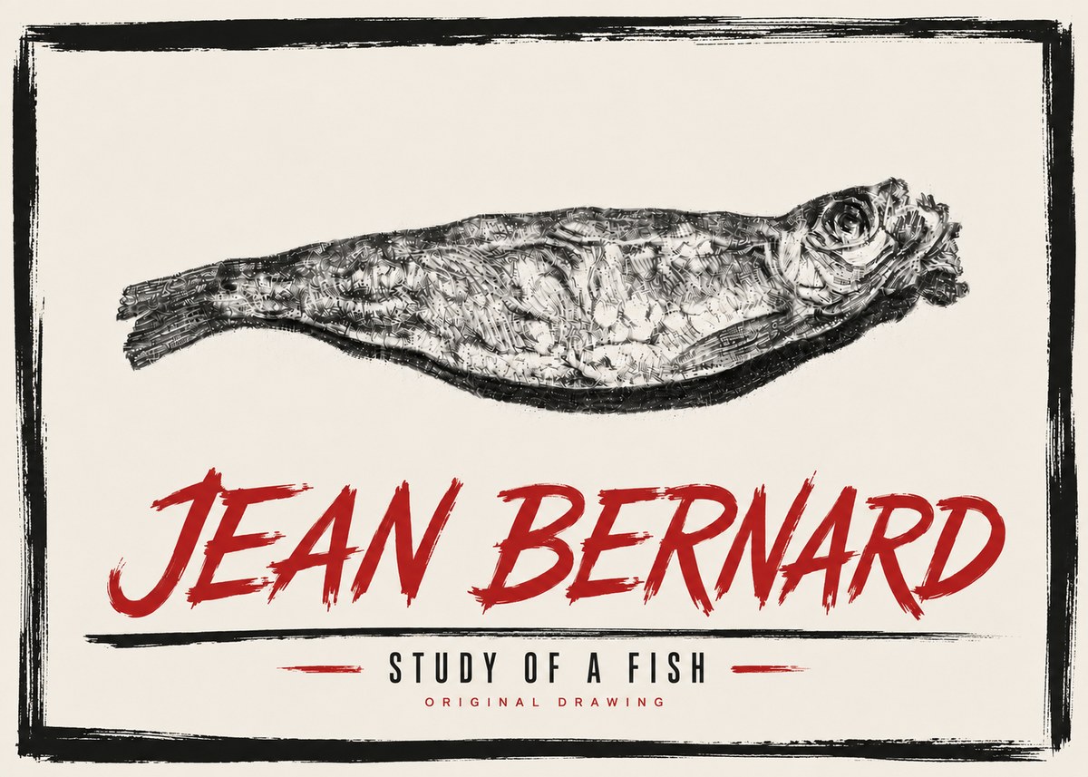 Jean Bernard Study of a Fish V No6 - Plakat