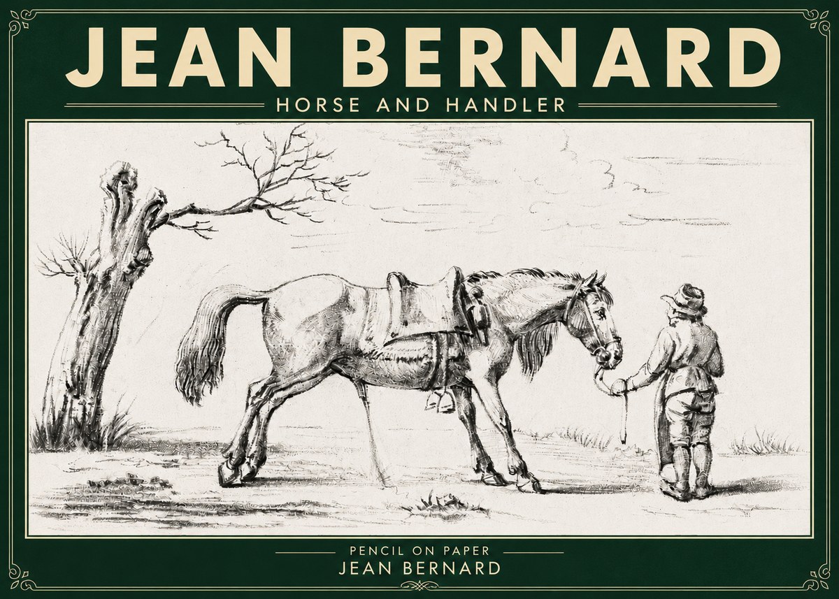 Jean Bernard Horse and Handler No5 - Plakat