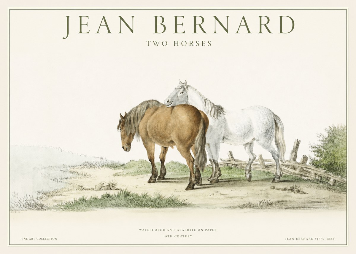 Jean Bernard Two Horses II No1 - Plakat