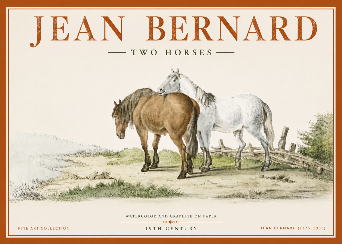 Jean Bernard Two Horses II No5 - Plakat