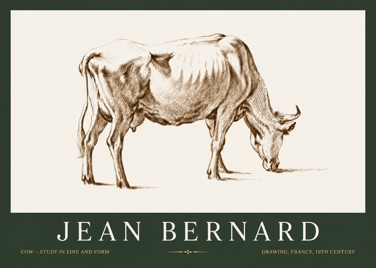 Jean Bernard Cow II No3 - Plakat