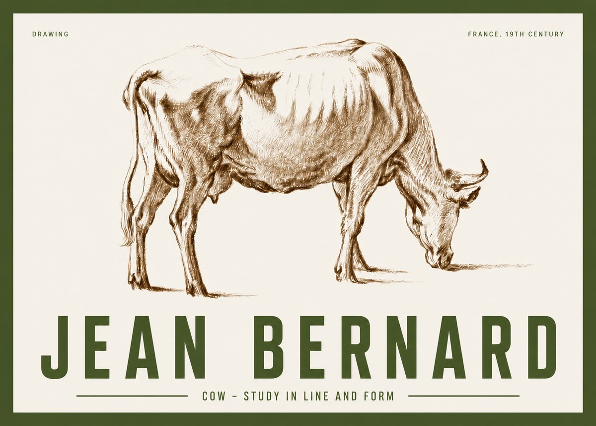 Jean Bernard Cow II No5 - Plakat
