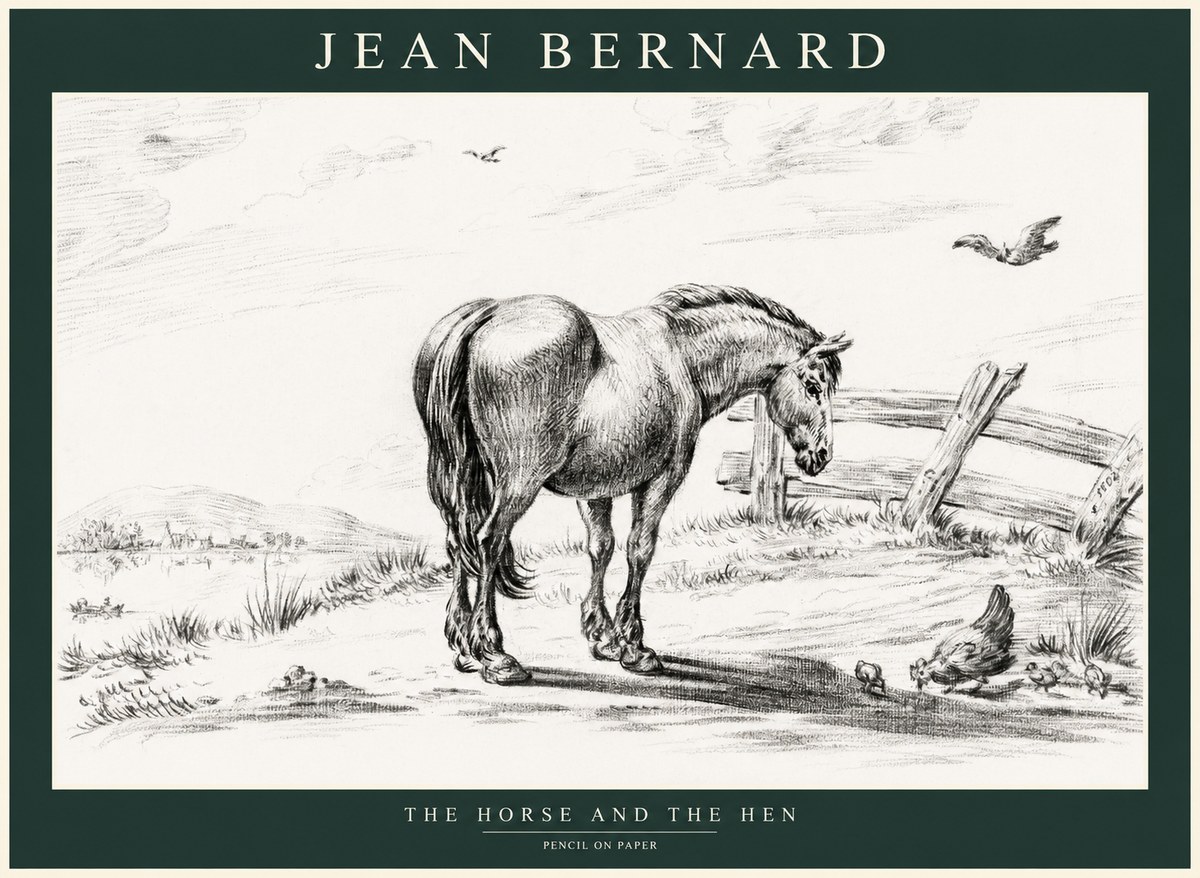 Jean Bernard Horse at the Fence No2 - Plakat