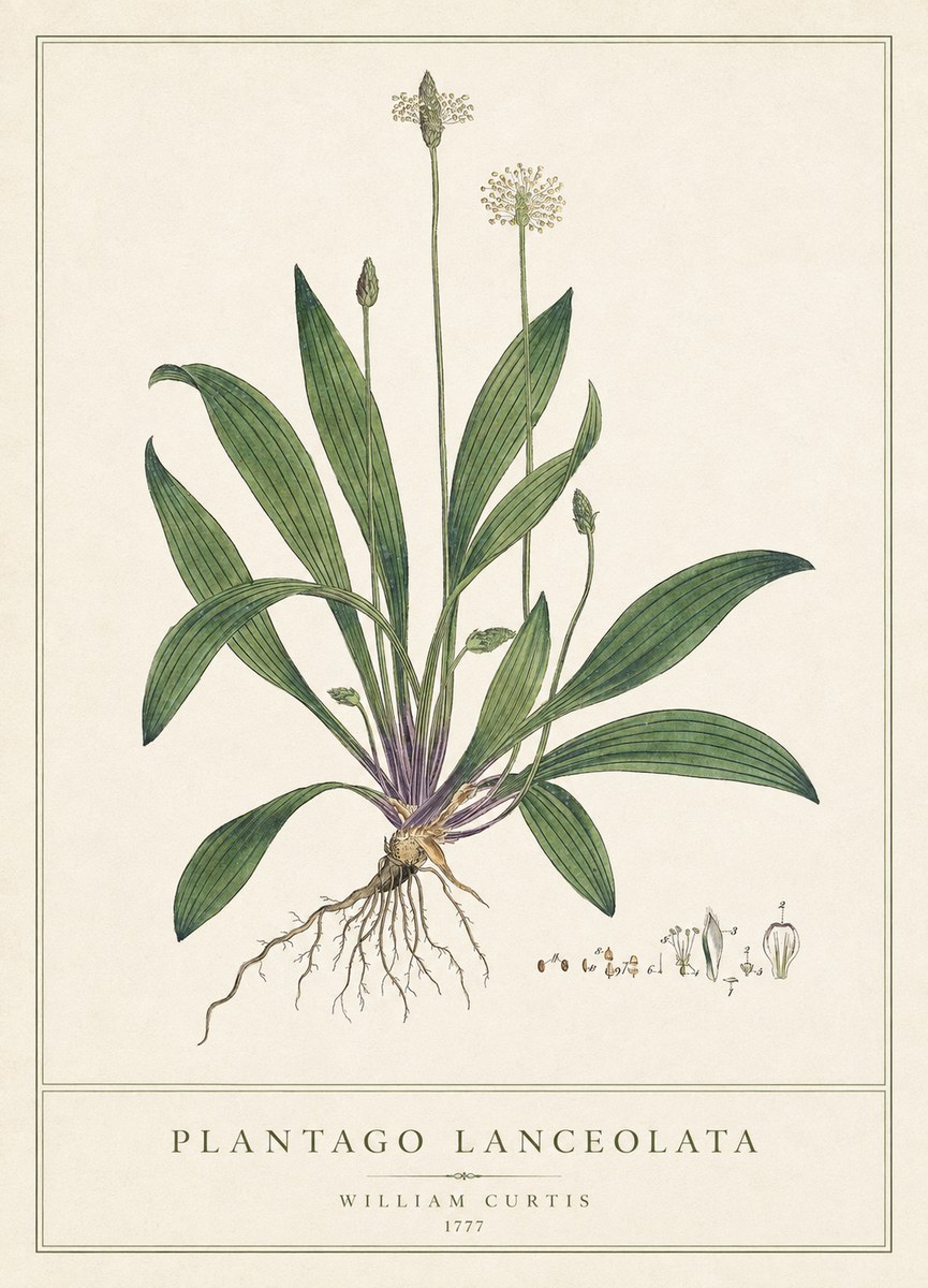 William Curtis Plantago Lanceolata III No1 - Plakat