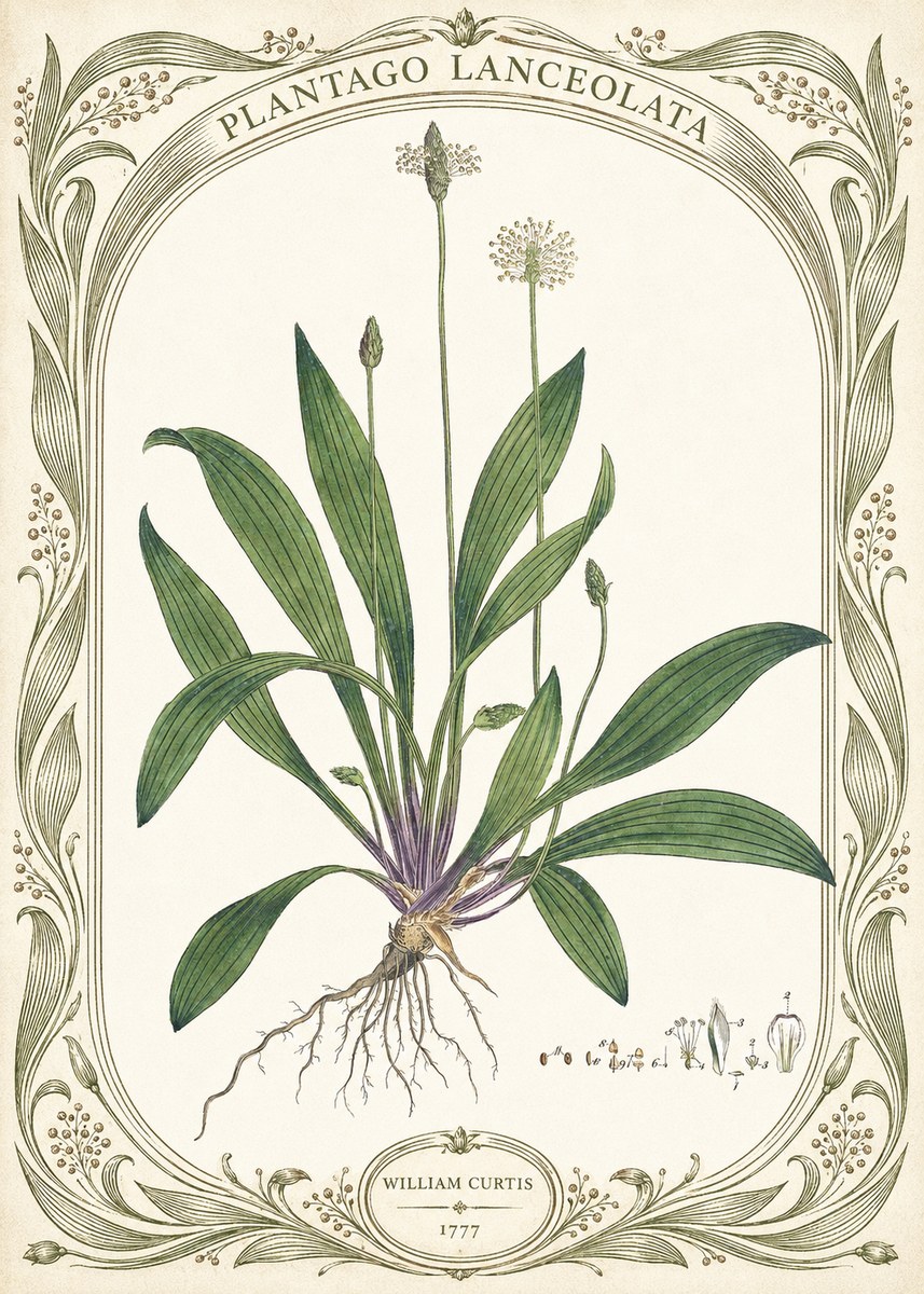 William Curtis Plantago Lanceolata III No5 - Plakat