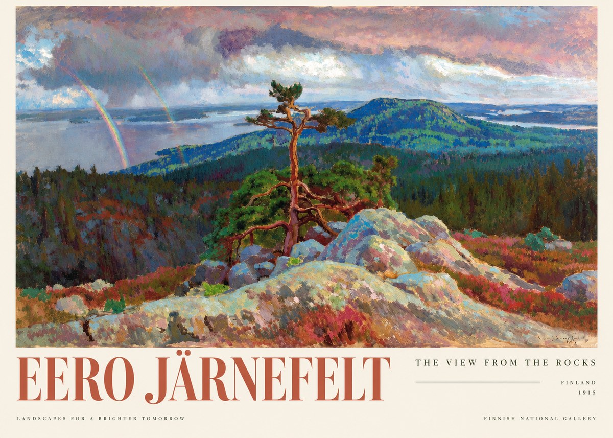 Eero Järnefelt Landscape with Rainbow, 1915 No5 - Plakat