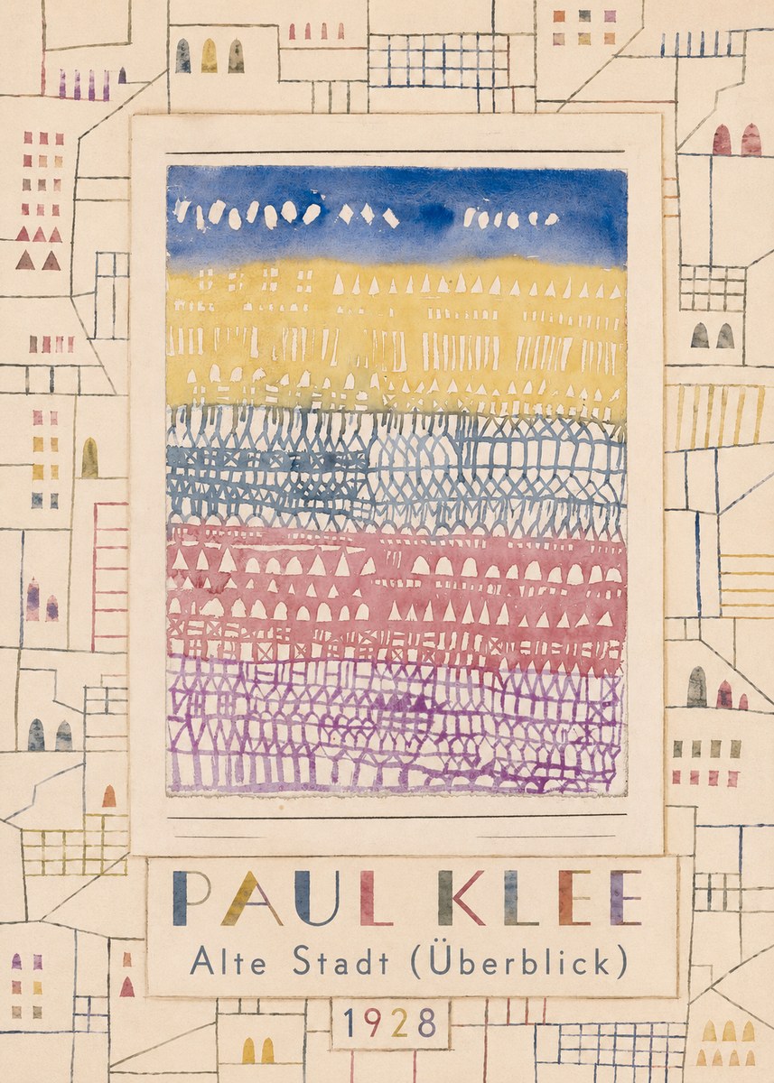 Paul Klee Alte Stadt (Überblick) No4 - Plakat
