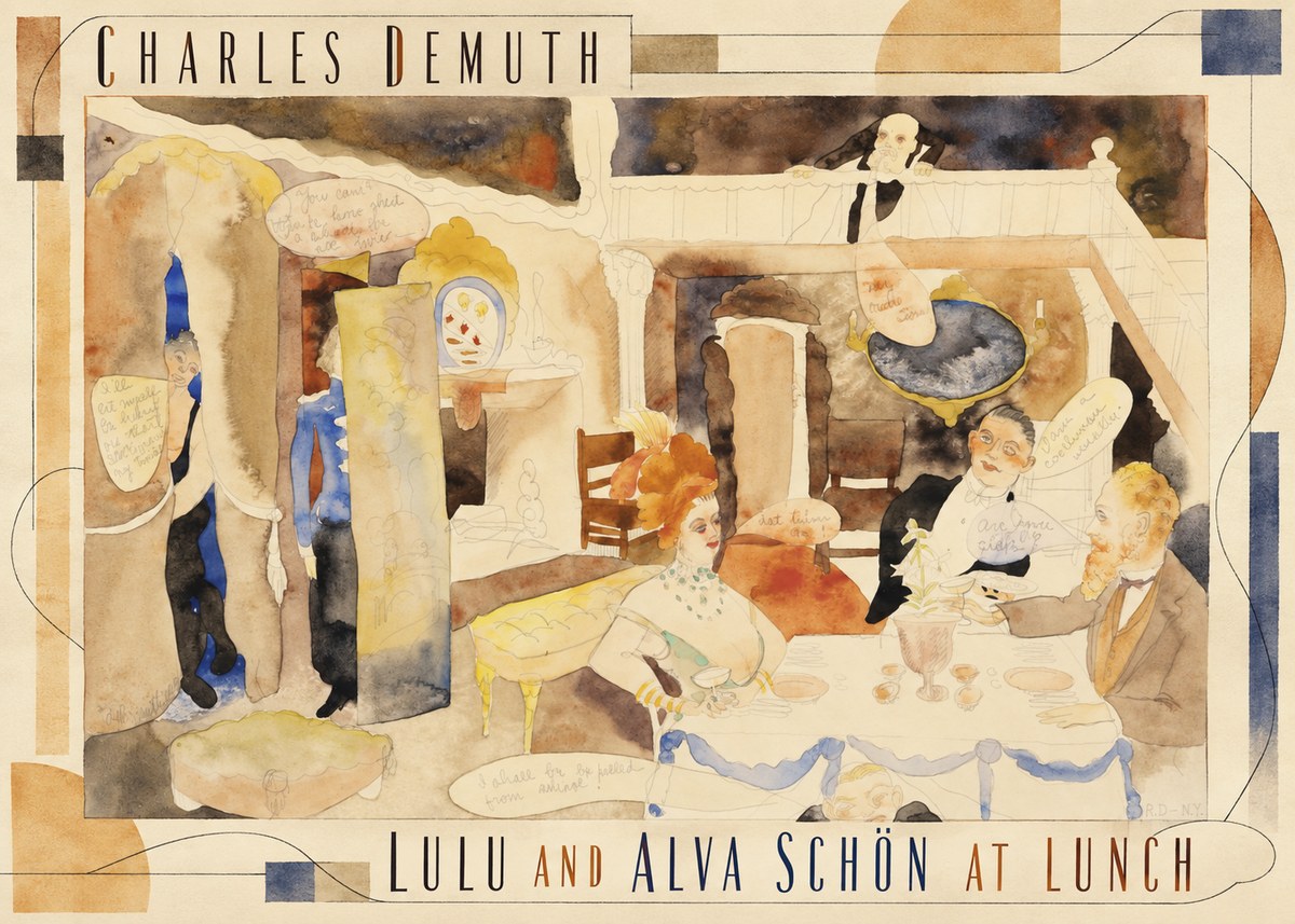 Charles Demuth Lulu and Alva Schön at Lunch No3 - Plakat