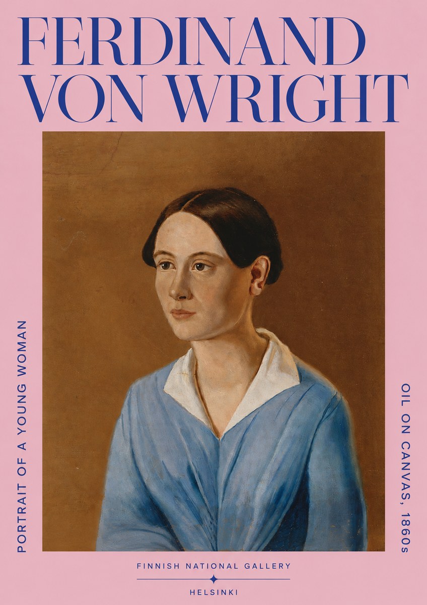 Ferdinand von Wright Portrait of a Young Woman No4 - Plakat