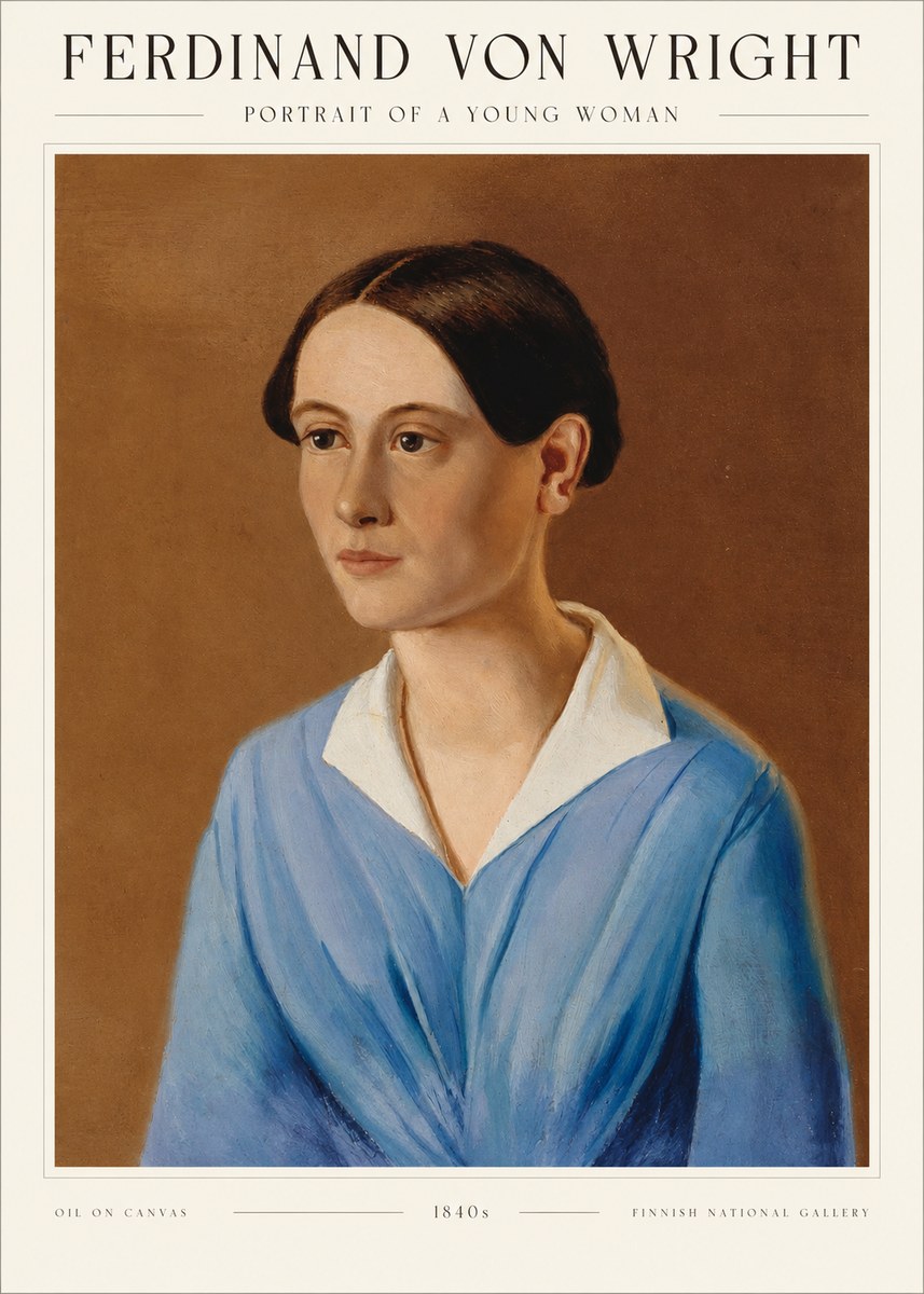 Ferdinand von Wright Portrait of a Young Woman No6 - Plakat