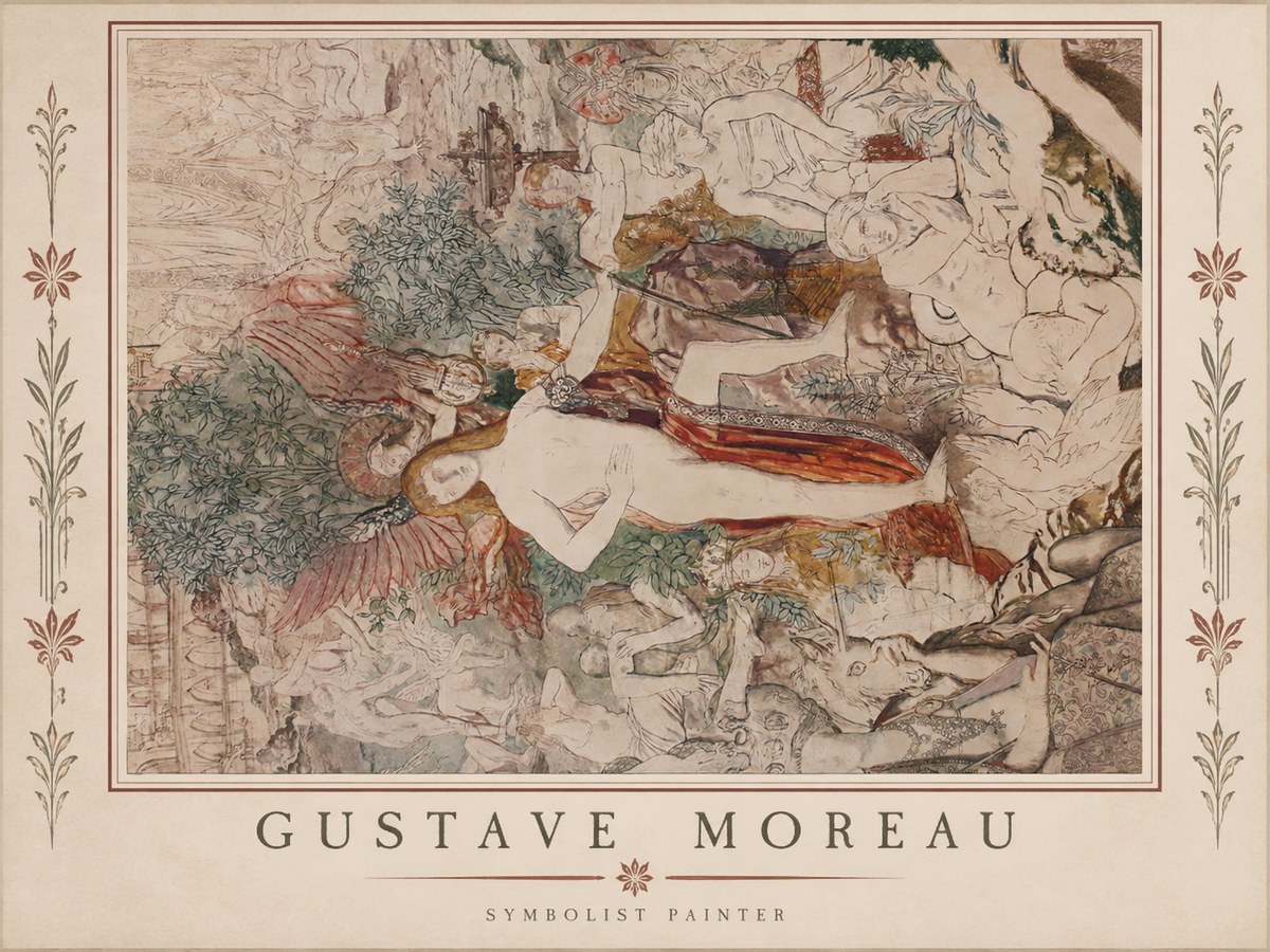 Gustave Moreau Adam and Eve No1 - Plakat