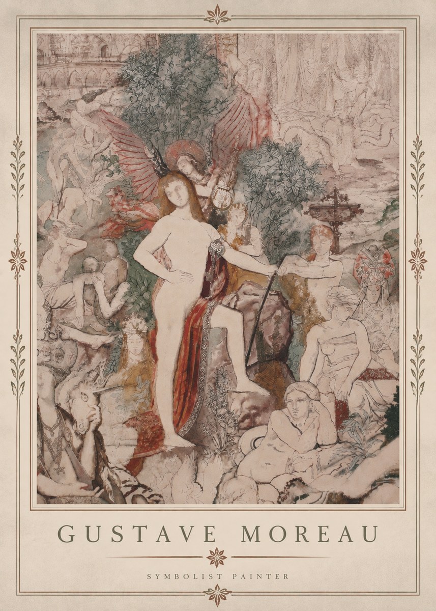 Gustave Moreau Adam and Eve No5 - Plakat