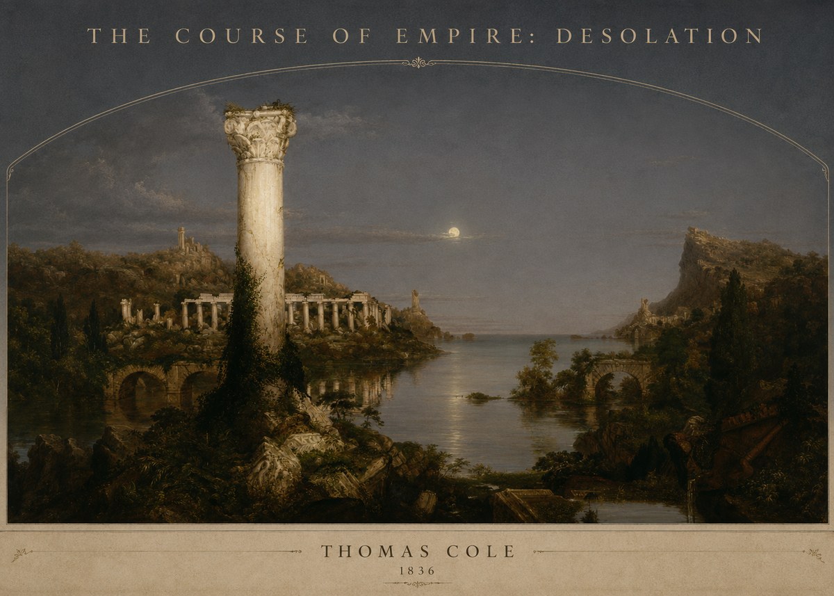 Thomas Cole The Course of Empire: Desolation No3 - Plakat
