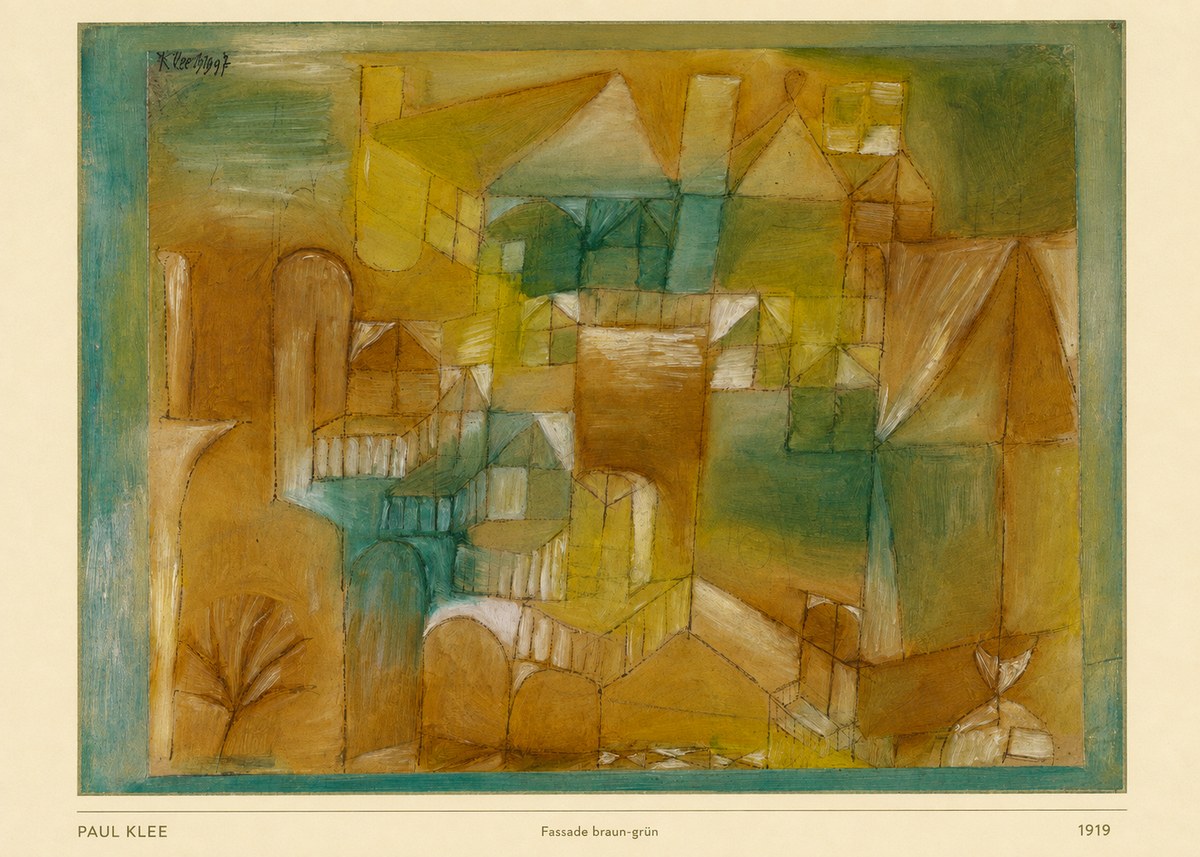 Paul Klee Fassade Braun-grün No5 - Plakat