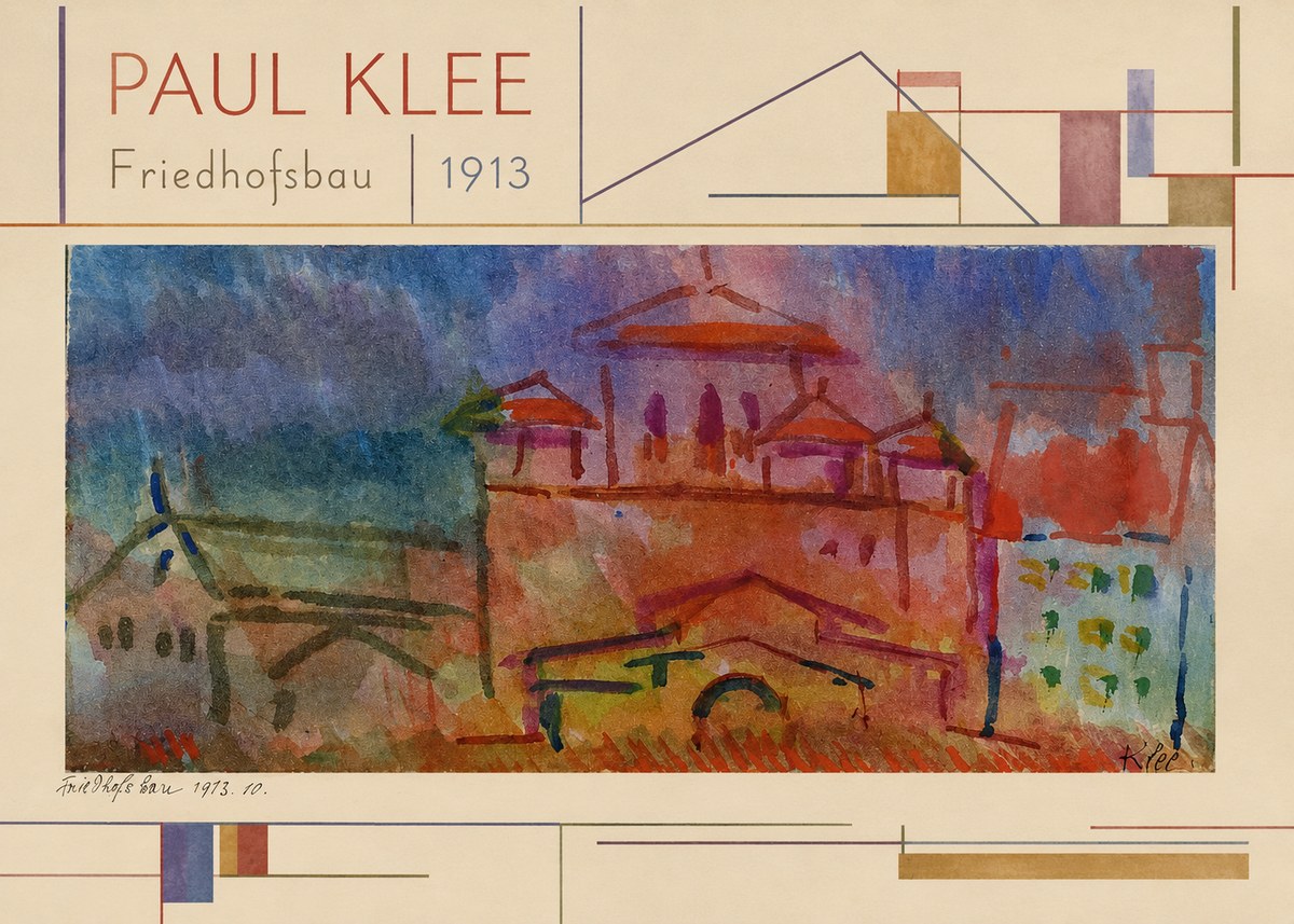 Paul Klee Friedhofsbau No4 - Plakat