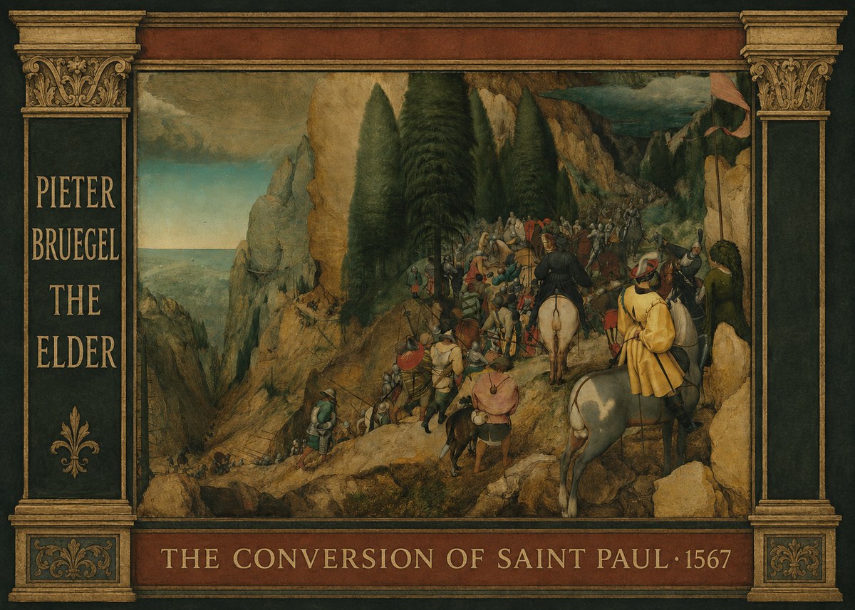 Pieter Bruegel The Conversion of Saint Paul I No4 - Plakat