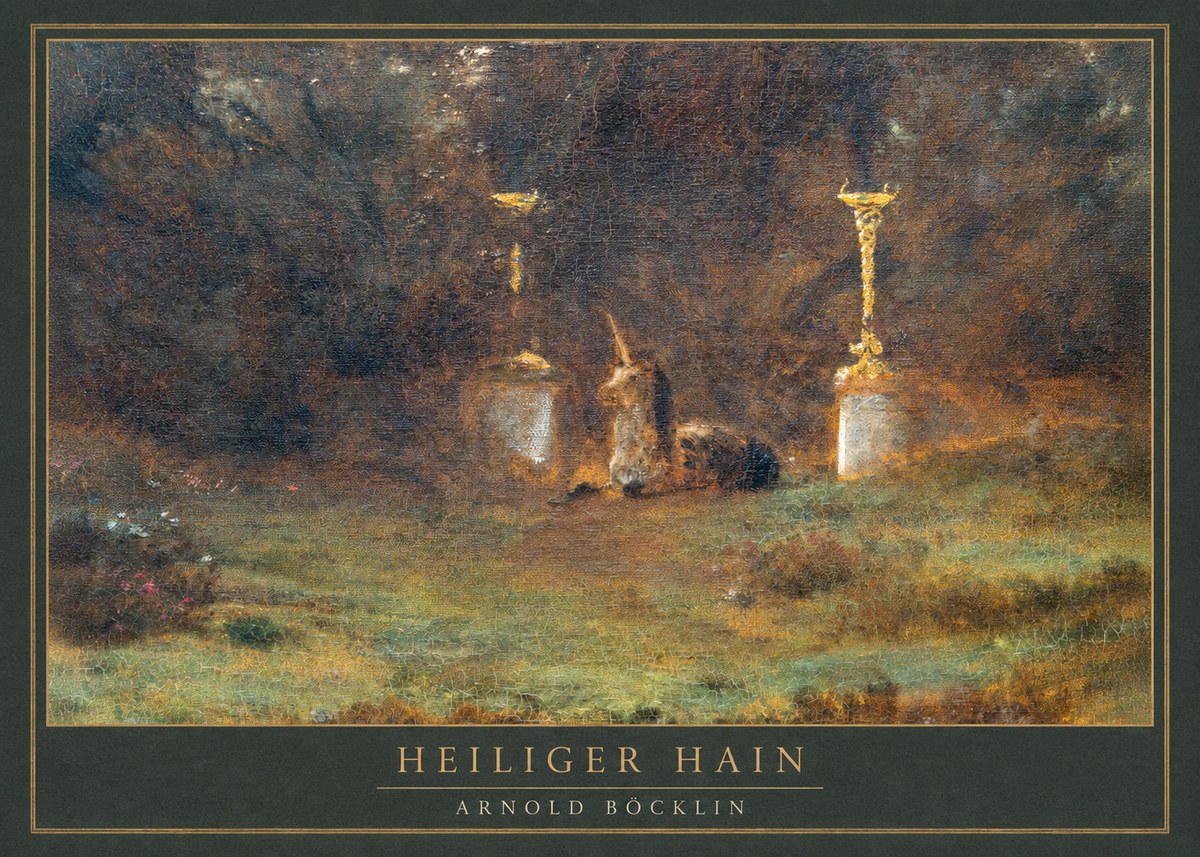 Arnold Böcklin Heiliger Hain No1 - Plakat