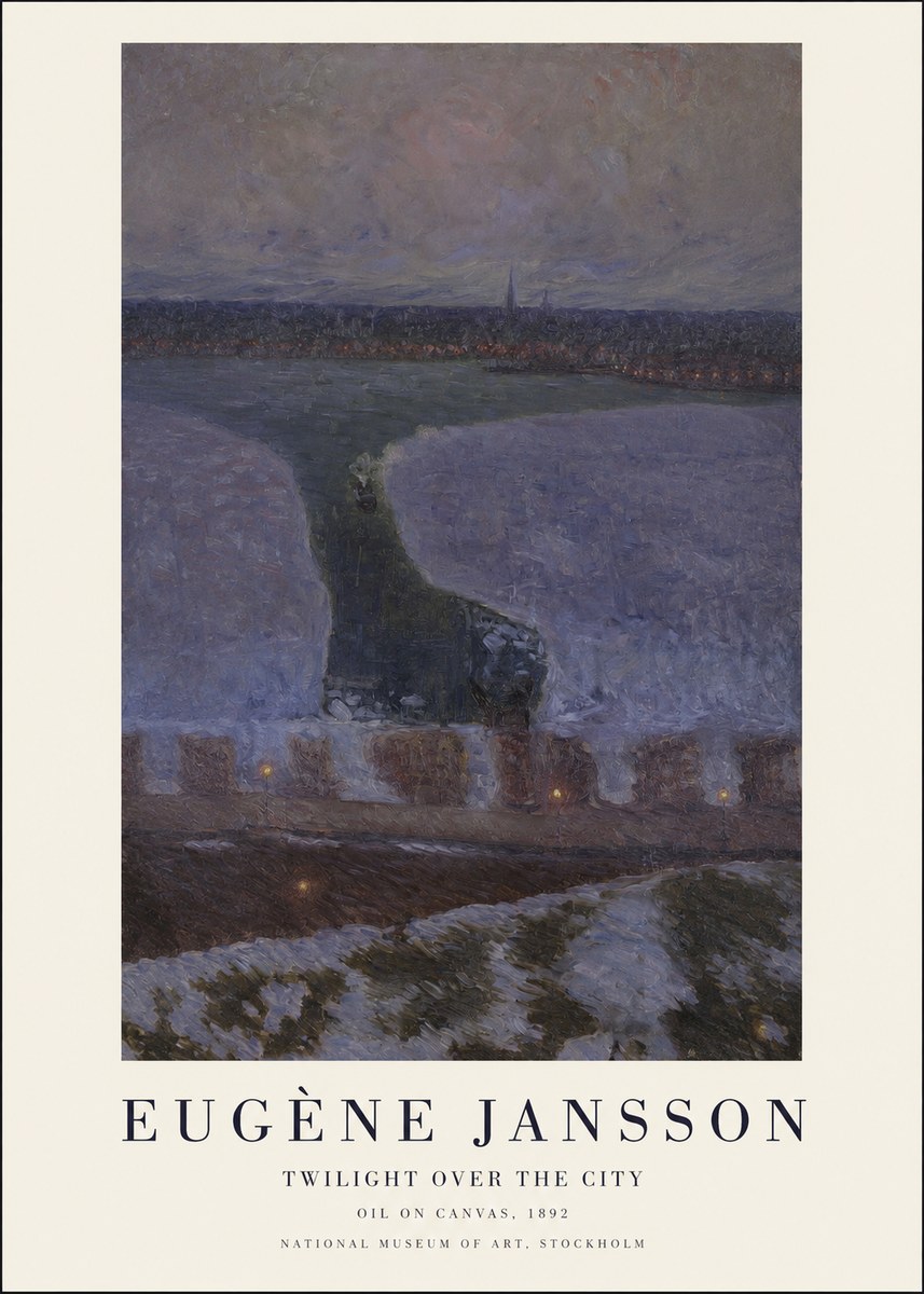 Eugène Jansson Twilight over the City No1 - Plakat