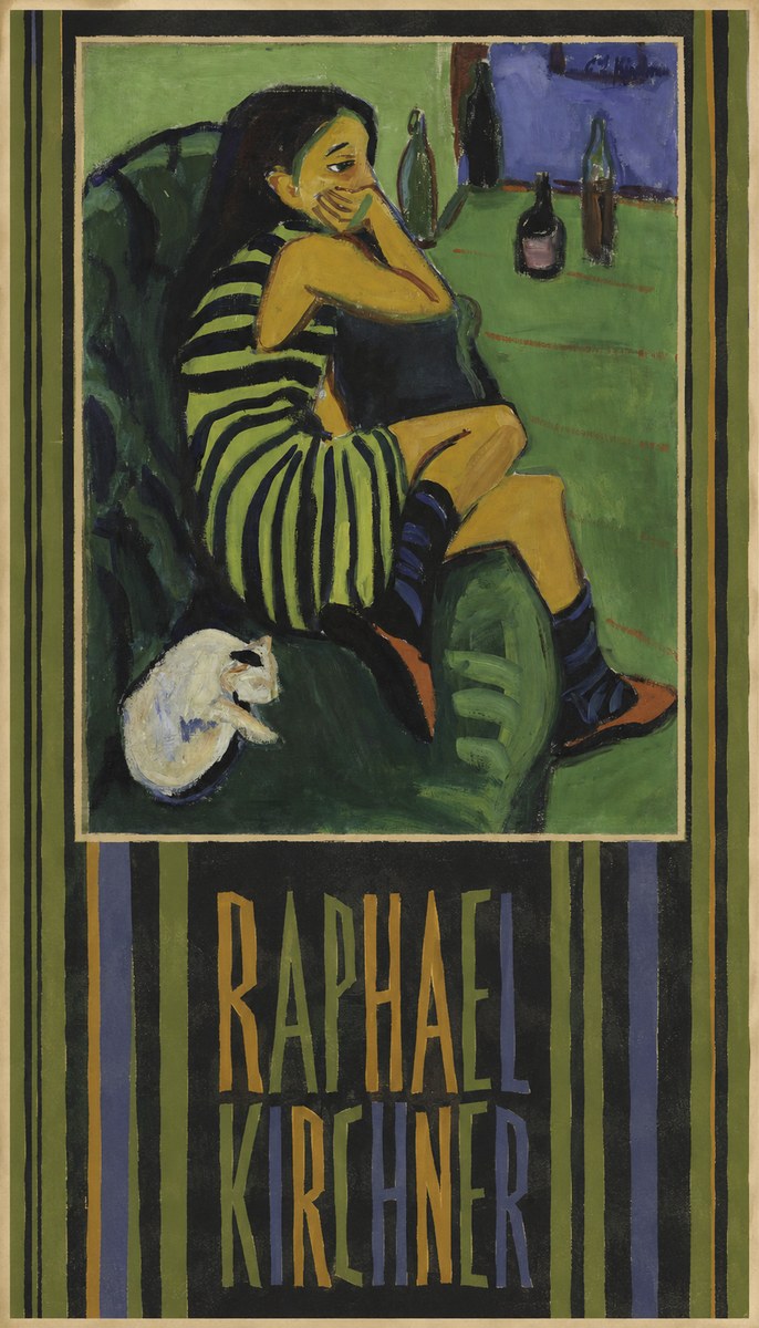 Raphael Kirchner Woman with a Cat No5 - Plakat