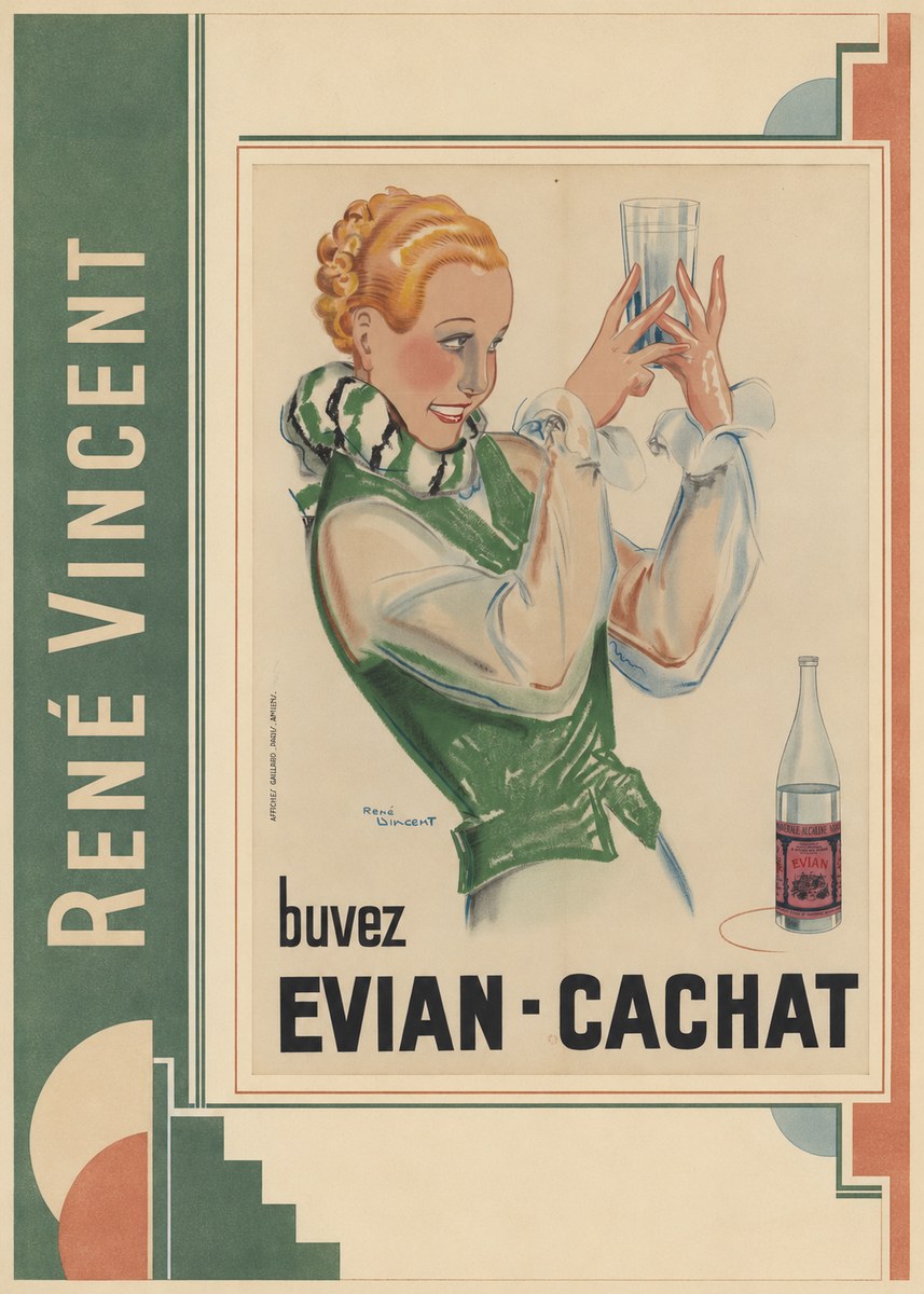 René Vincent Evian - Cachat No2 - Plakat